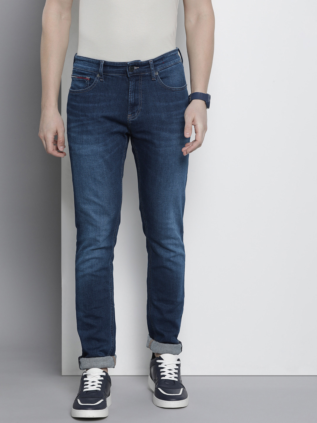 Tommy Hilfiger Men Scanton Slim Fit Light Fade Stretchable Jeans