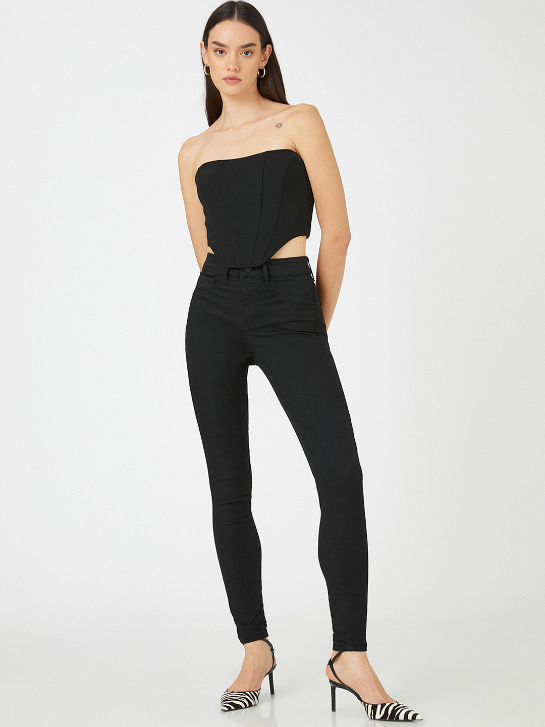 Koton Women Skinny Fit High Waist Jeans