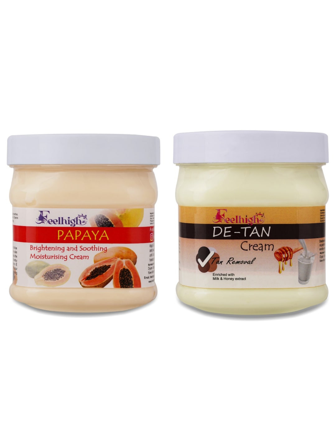 FEELHIGH Set Of 2 Papaya Cream & de-tan Tan removal Cream