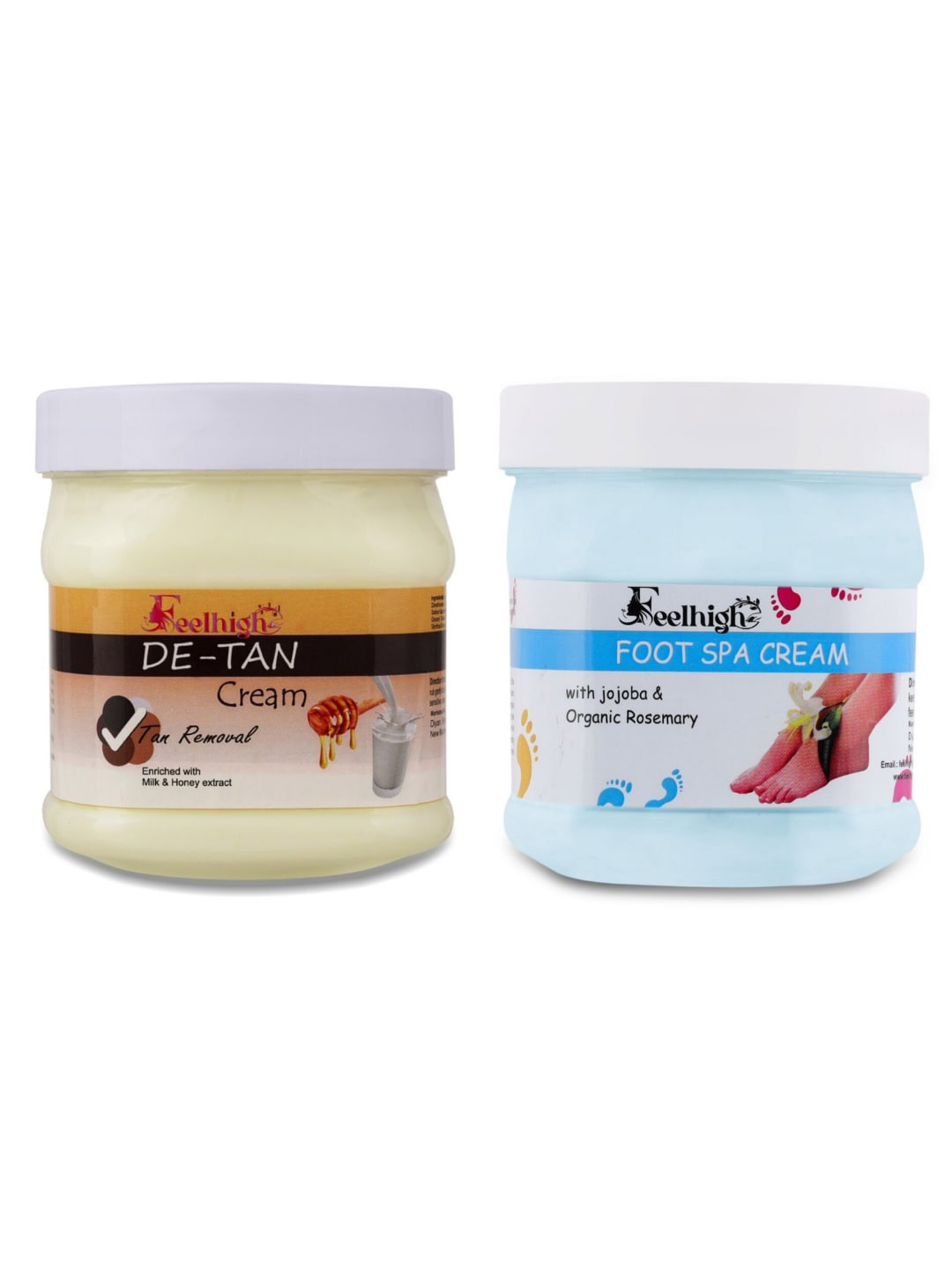 FEELHIGH Set Of 2 De-Tan & Foot Spa Cream - 500 ml Each