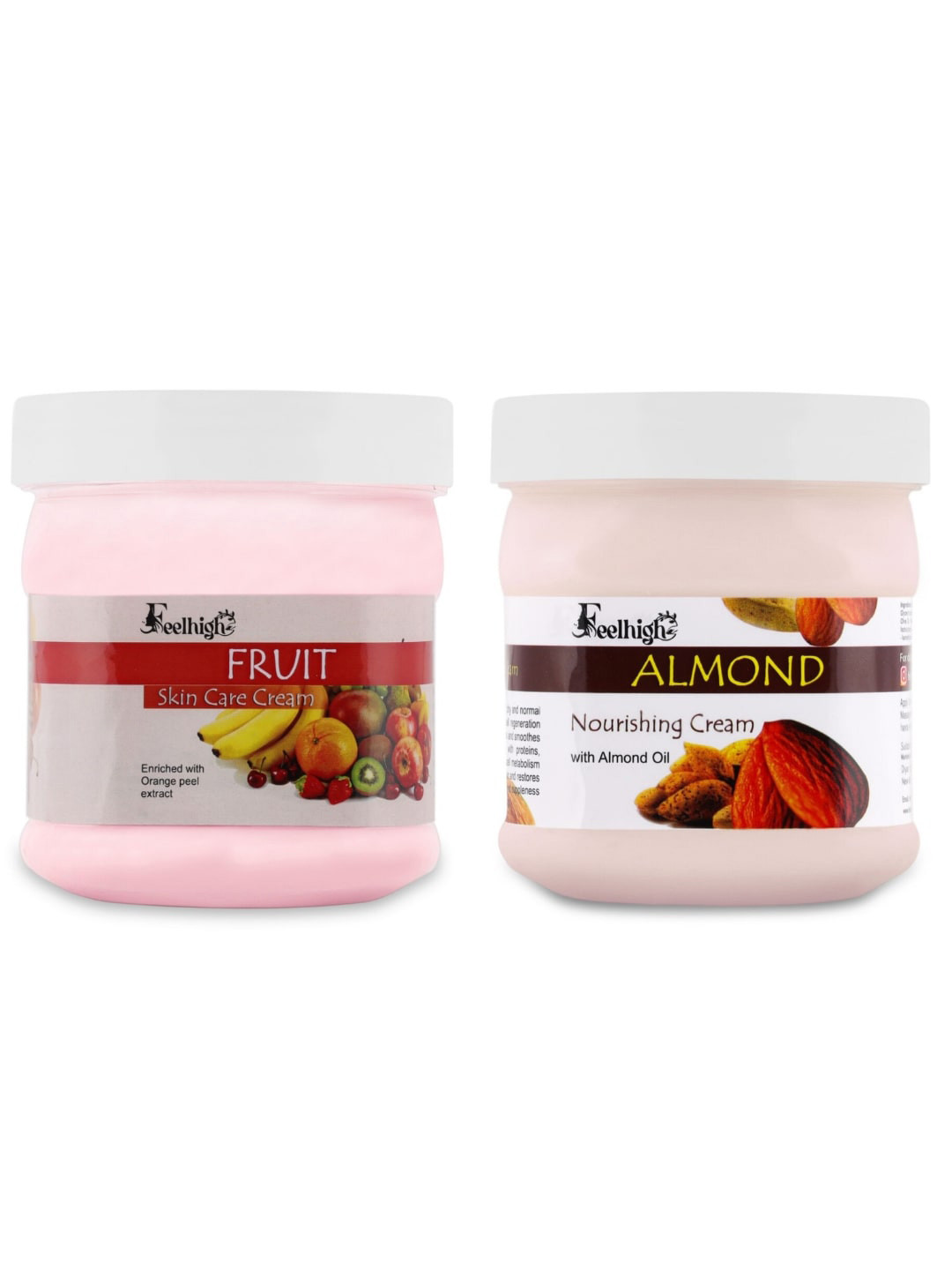 FEELHIGH Set Of 2 Fruit & Almond Cream Face & Body Moisturizer - 500ml Each
