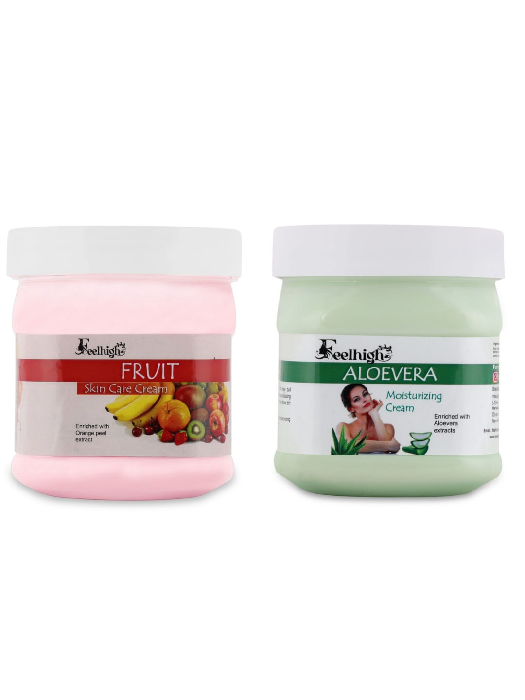 FEELHIGH Set Of 2 Fruit & Aloe Vera Face & Body Cream - 500ml Each