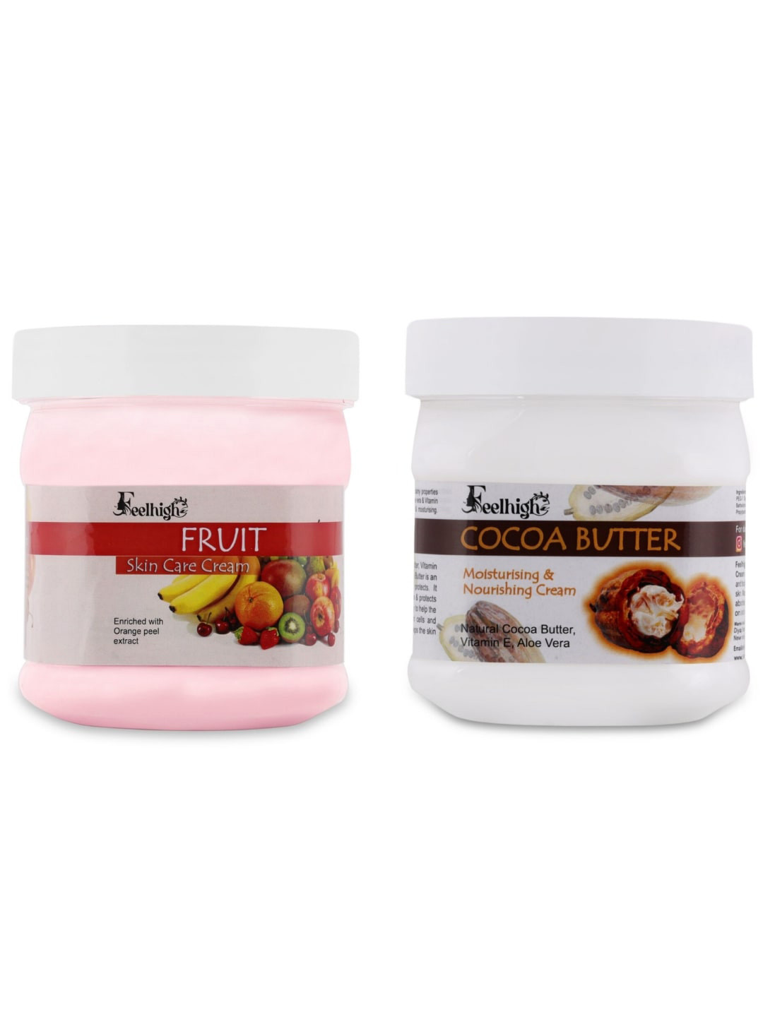 FEELHIGH Set Of 2 Fruit & Cocoa Butter Face Cream - 500ml Each