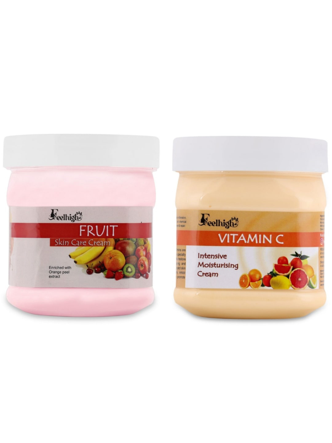 FEELHIGH Set of Fruit & Vitamin C Organic Face & Body Cream - 500 ml each