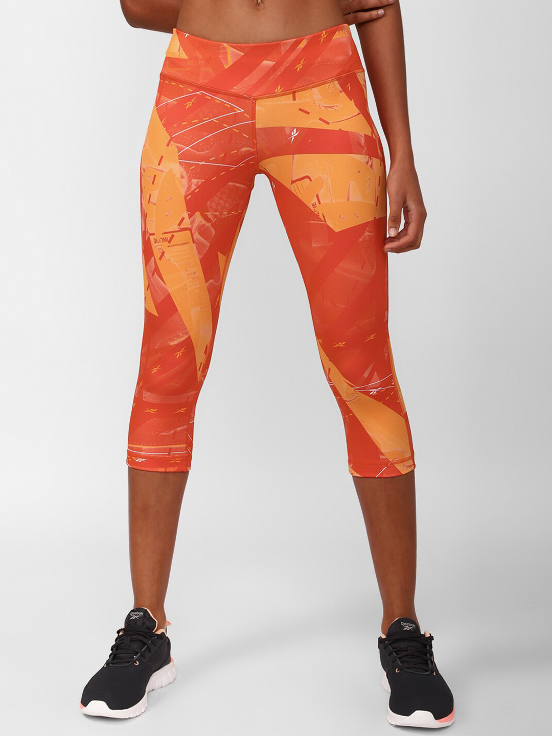 Reebok Women Training Workout Ready Printed Capri Tights