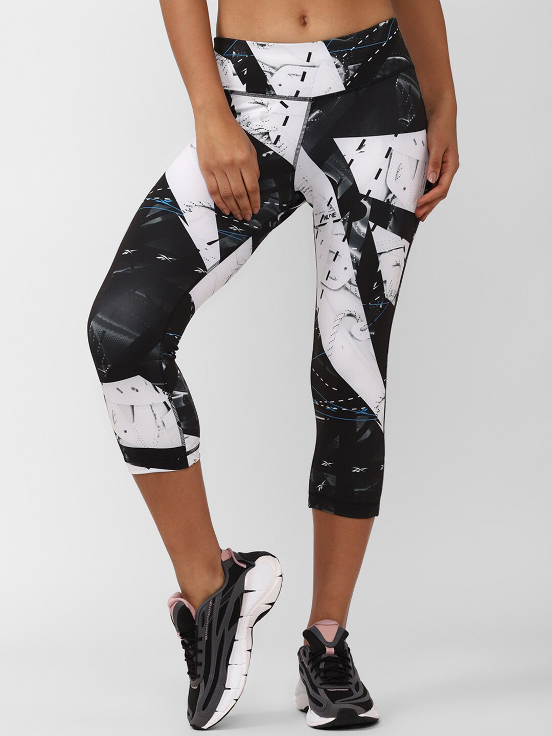 Reebok Women Training Workout Ready Printed Capri Tights