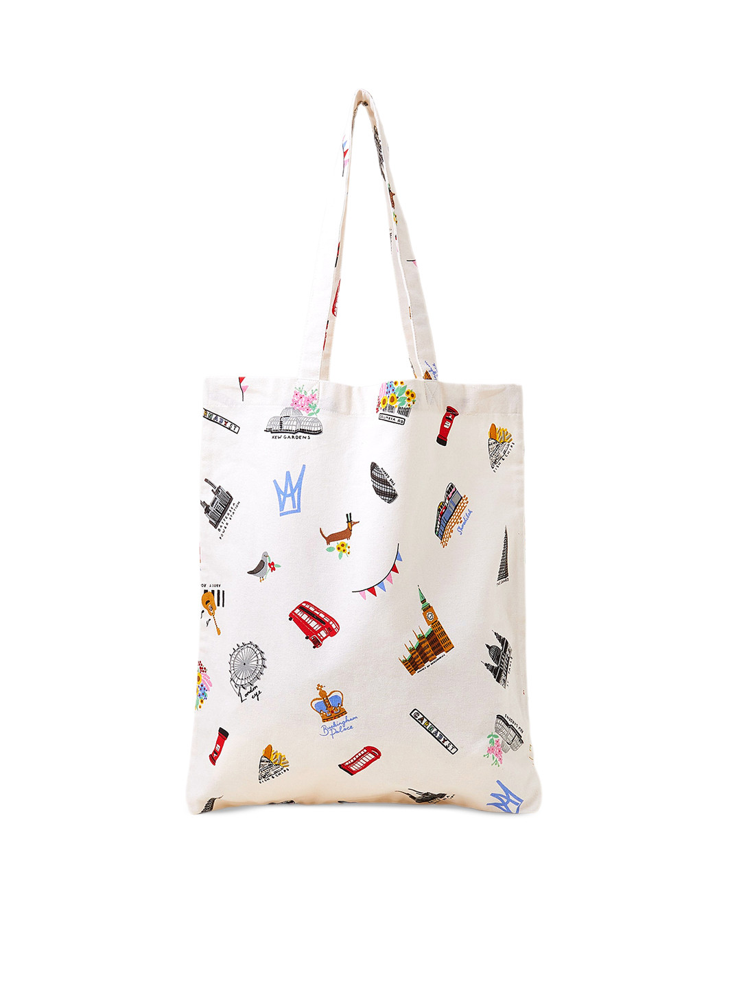Accessorize London Women Fabric London Printed Shopper Bag