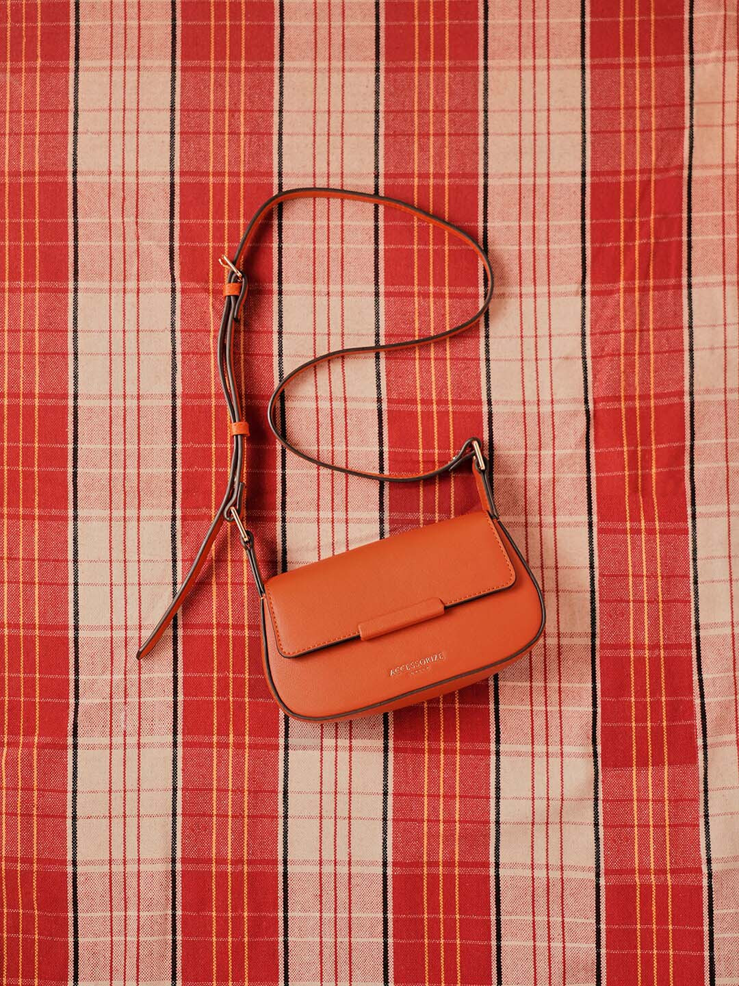 Accessorize London Women's Faux Leather Saddle Sling Bag