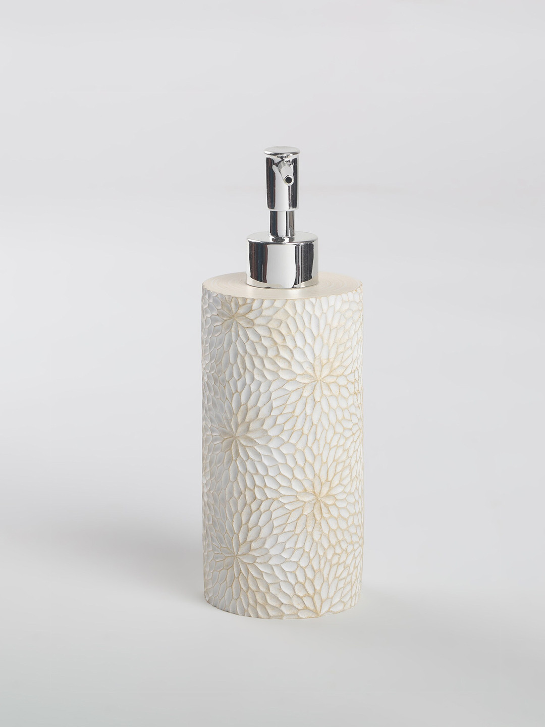 Home Centre Beige Textured Soap Dispenser - 410ml