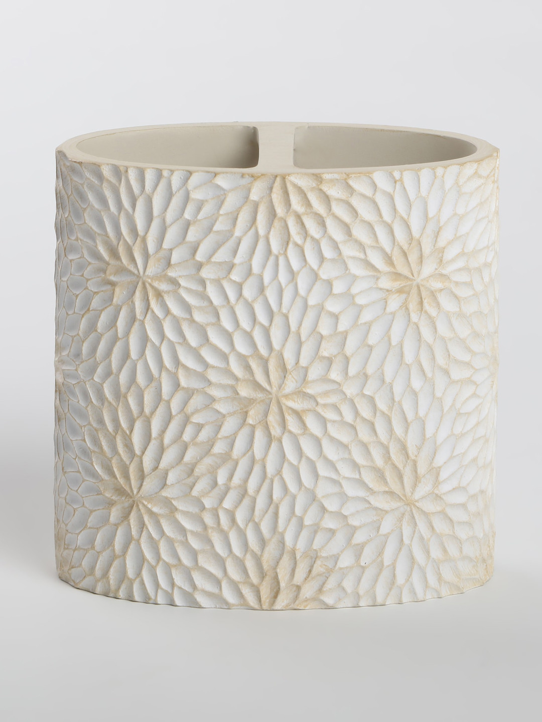 Home Centre Color Refresh Beige Textured Essence Sierra Tooth Brush Holder