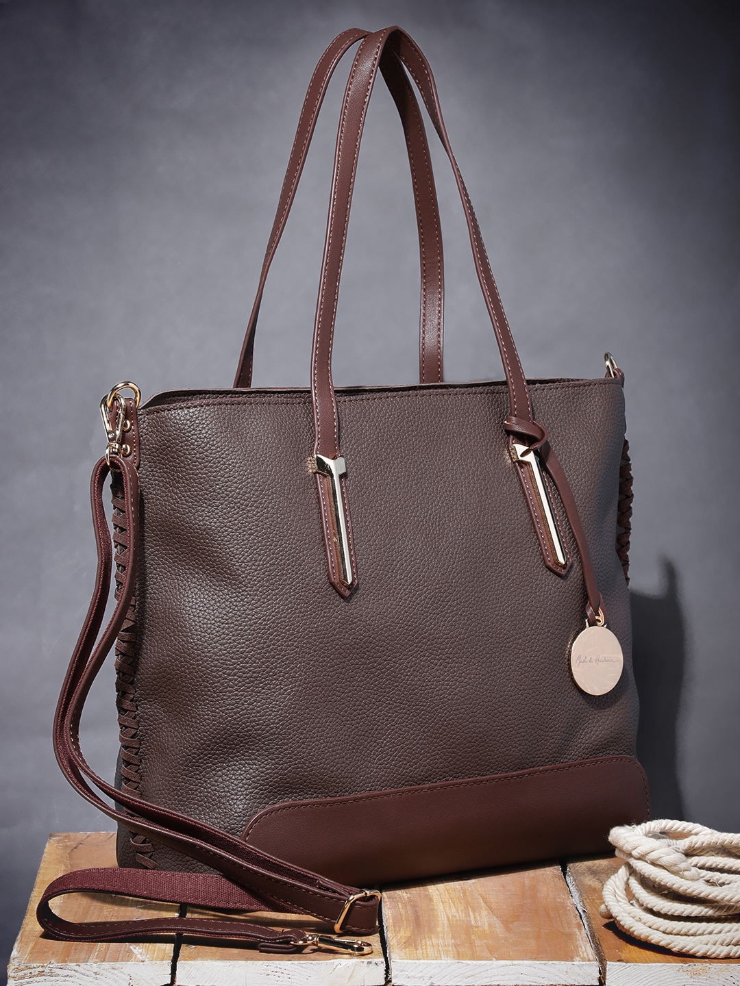 Mast & Harbour Brown Tote Bag