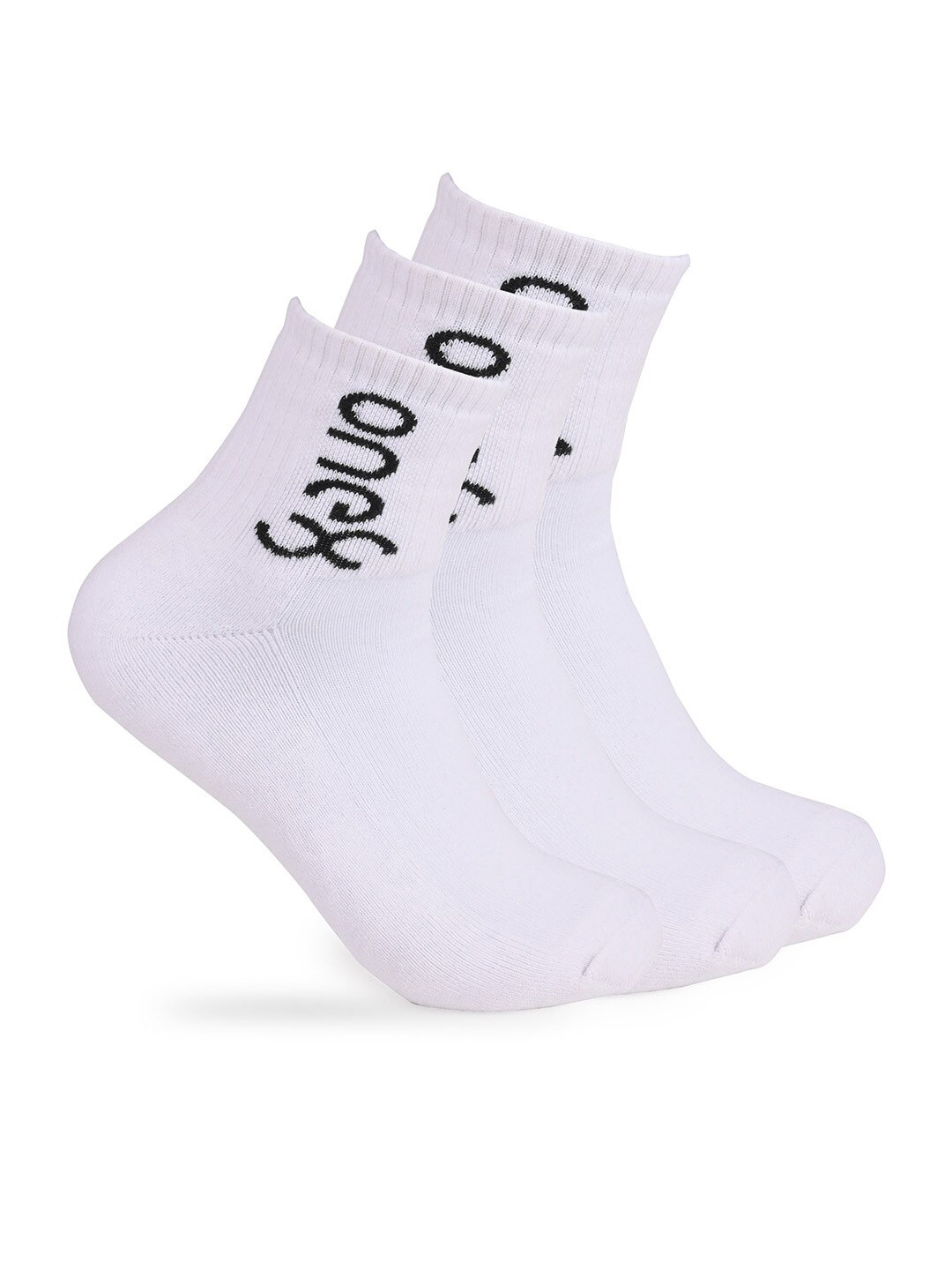 One8 Men Pack Of 3 Above Ankle-Length Semi-Cushioned Cotton Socks