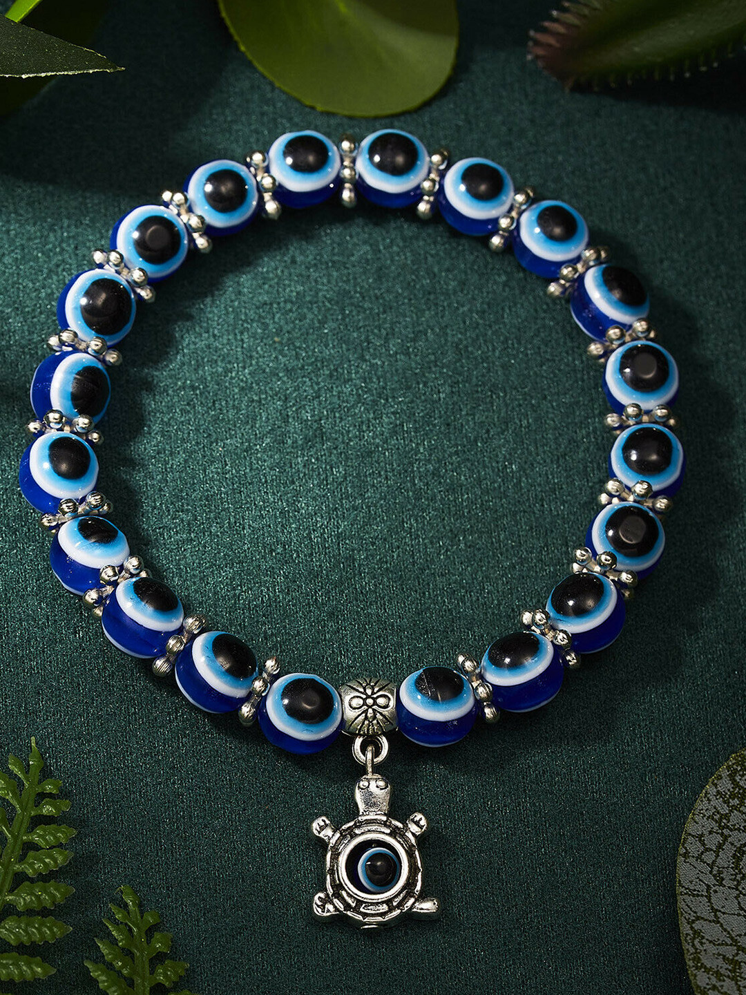EL REGALO Women Turtle With Evil Eye Beaded Bracelet