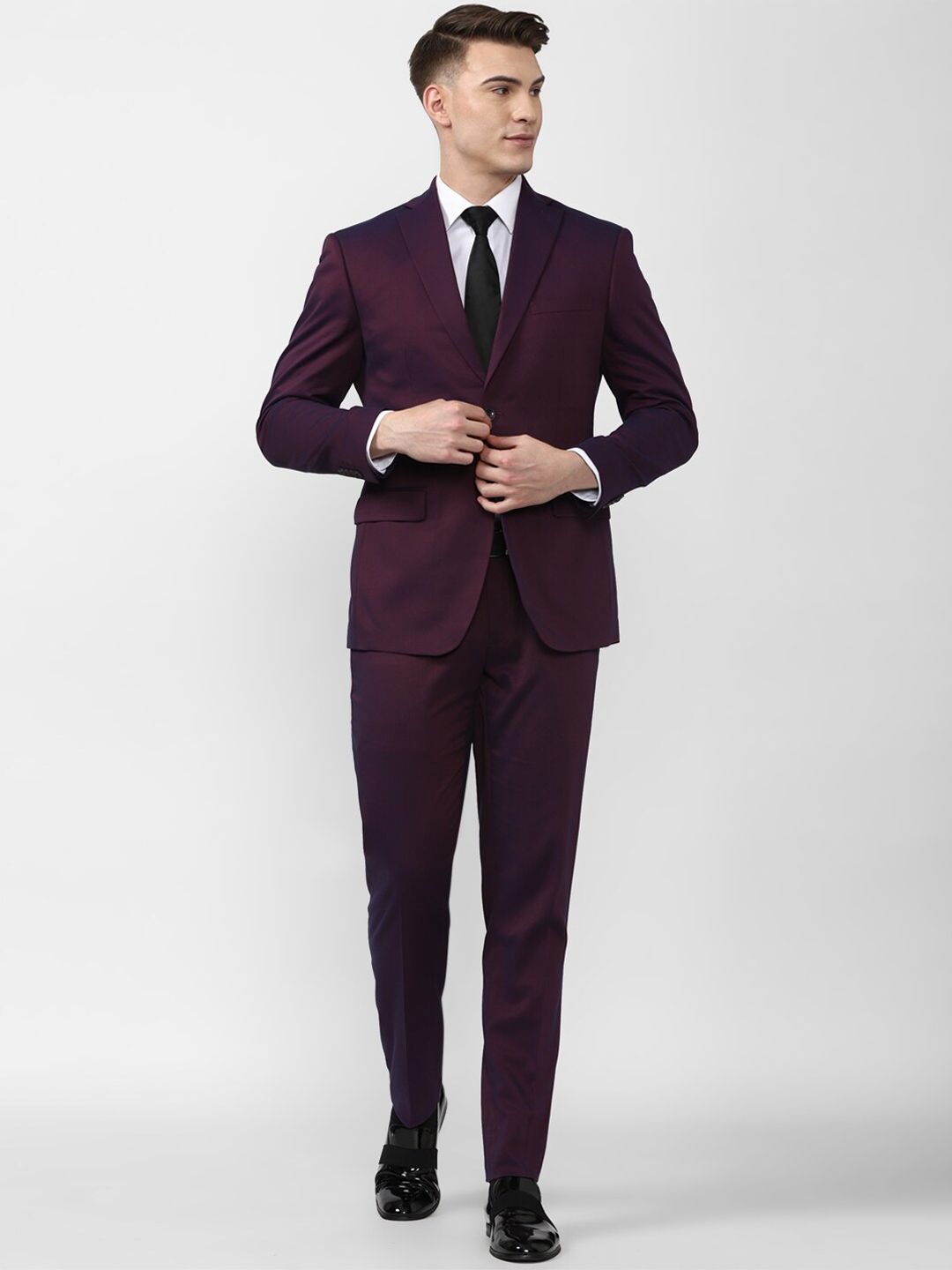Buy Peter England Elite Slim Fit Single Breasted Two Piece Formal