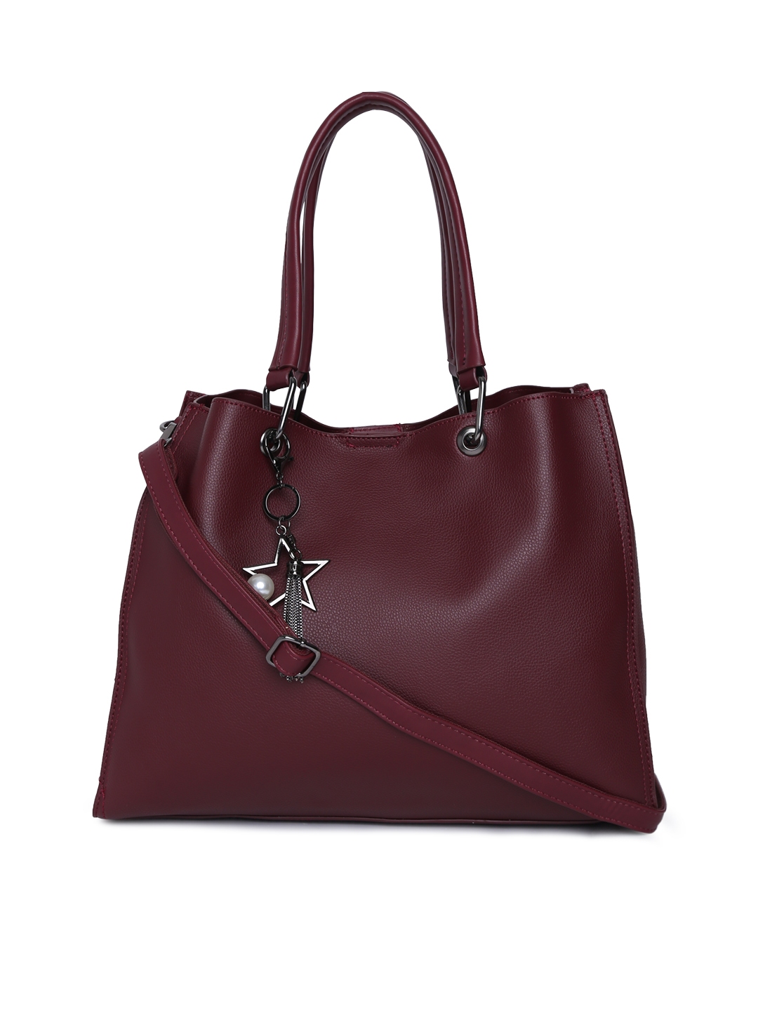 Dressberry burgundy solid shoulder bag cheap