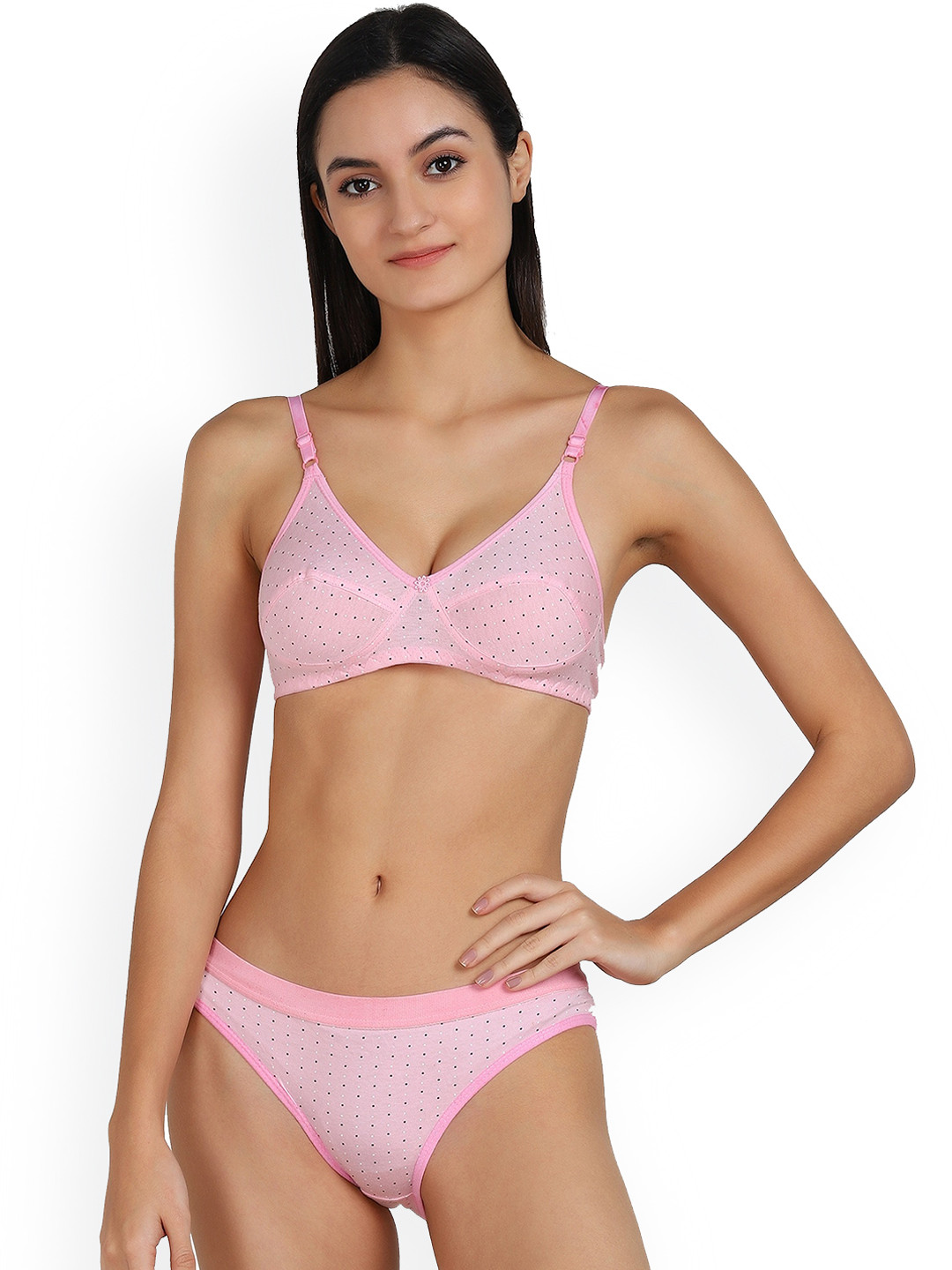 AROUSY Printed Cotton Lingerie Set BY_ZB Set_Pink_34