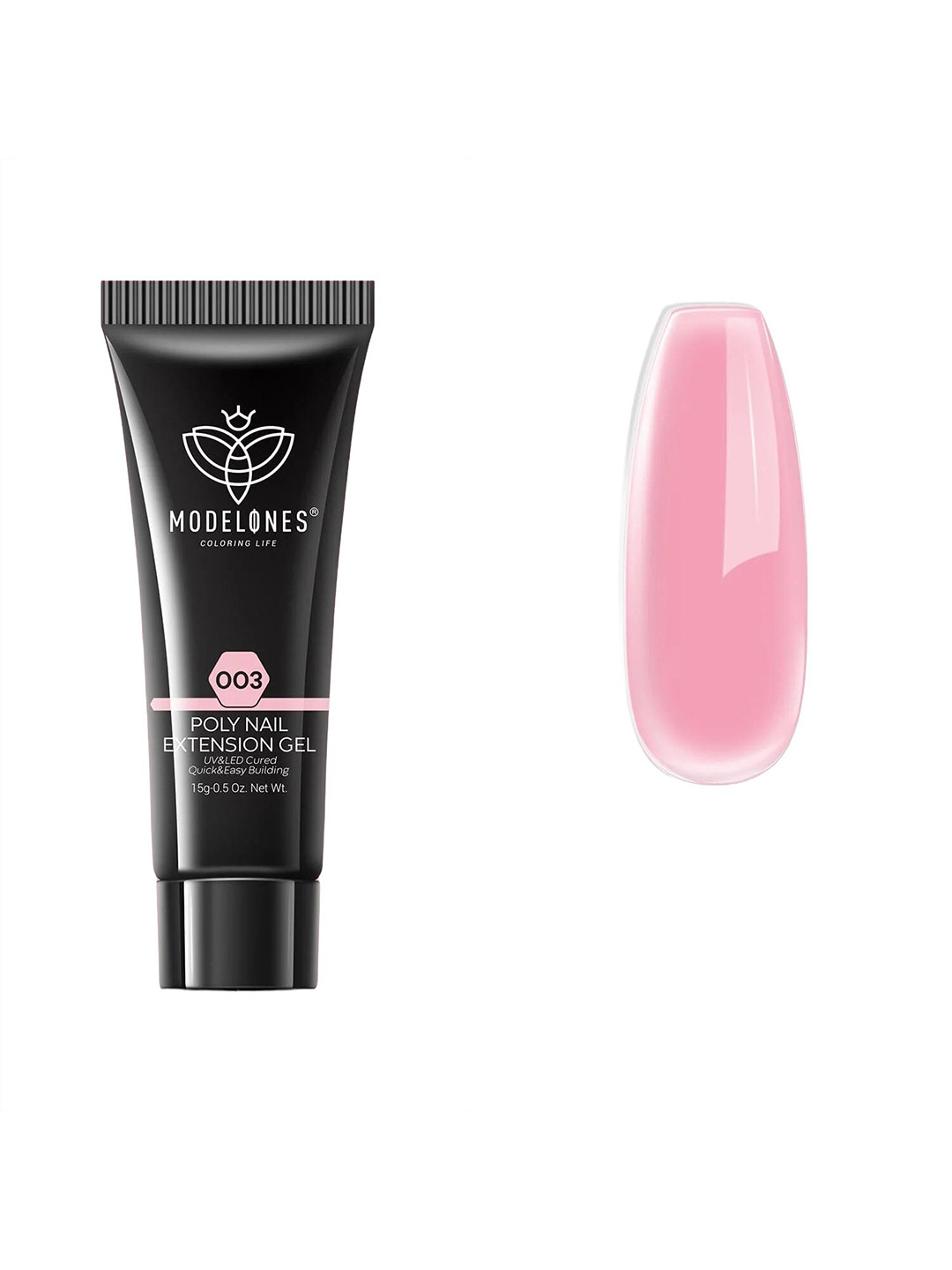 Modelones Long Lasting UV & LED Cured Poly Nail Extension Gel 15g - Pink Poet 003
