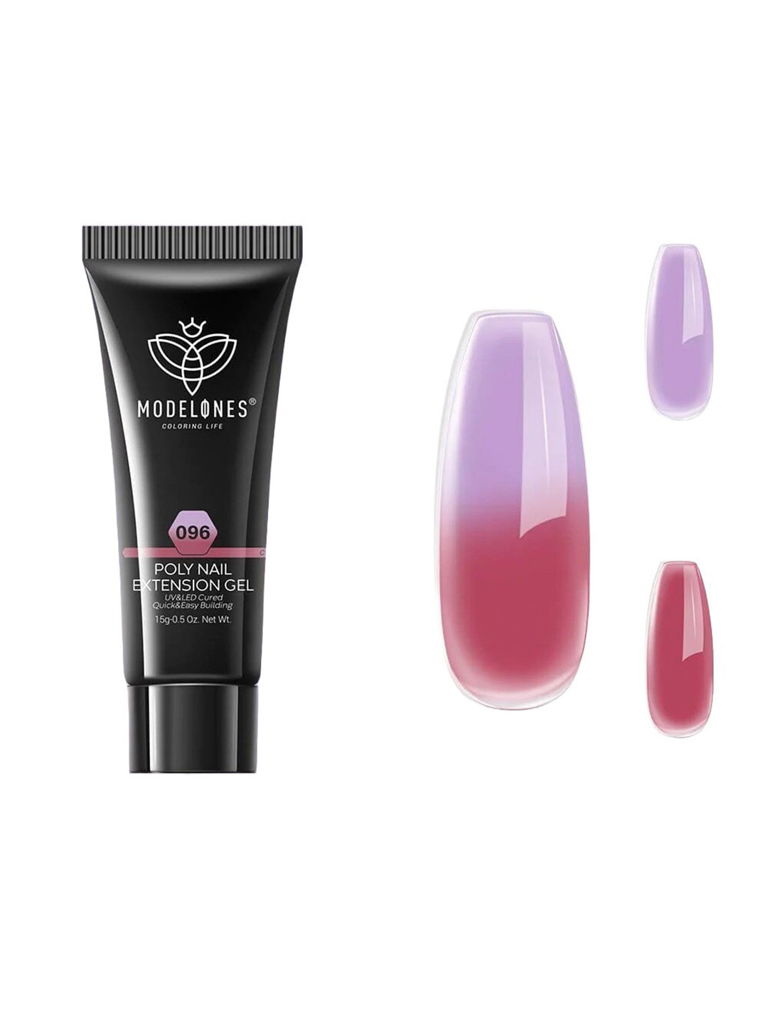 Modelones Long Lasting UV & LED Cured Poly Nail Extension Gel 15g - Gel Violet 096
