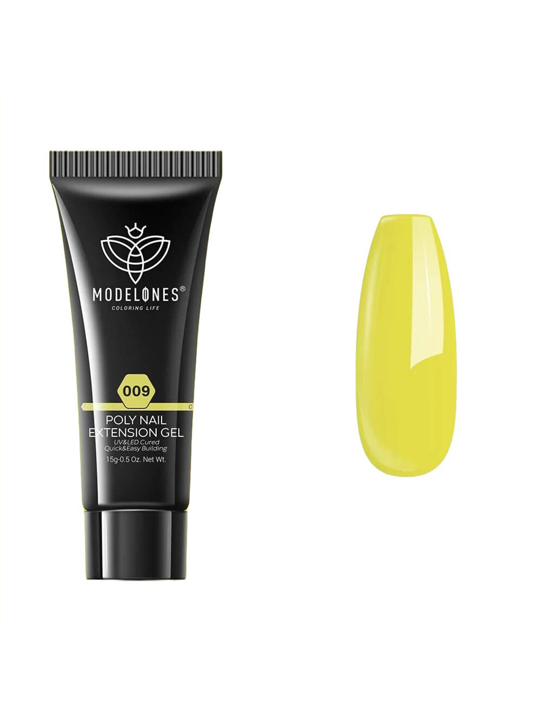 Modelones Long Lasting UV & LED Cured Poly Nail Extension Gel 15g - Glassy Yellow 009