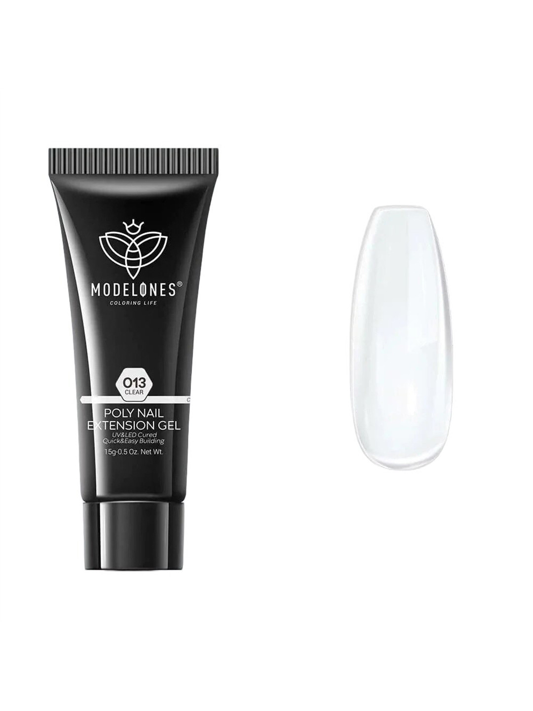Modelones Long Lasting UV & LED Cured Poly Nail Extension Gel 15g - Pure Clear 013