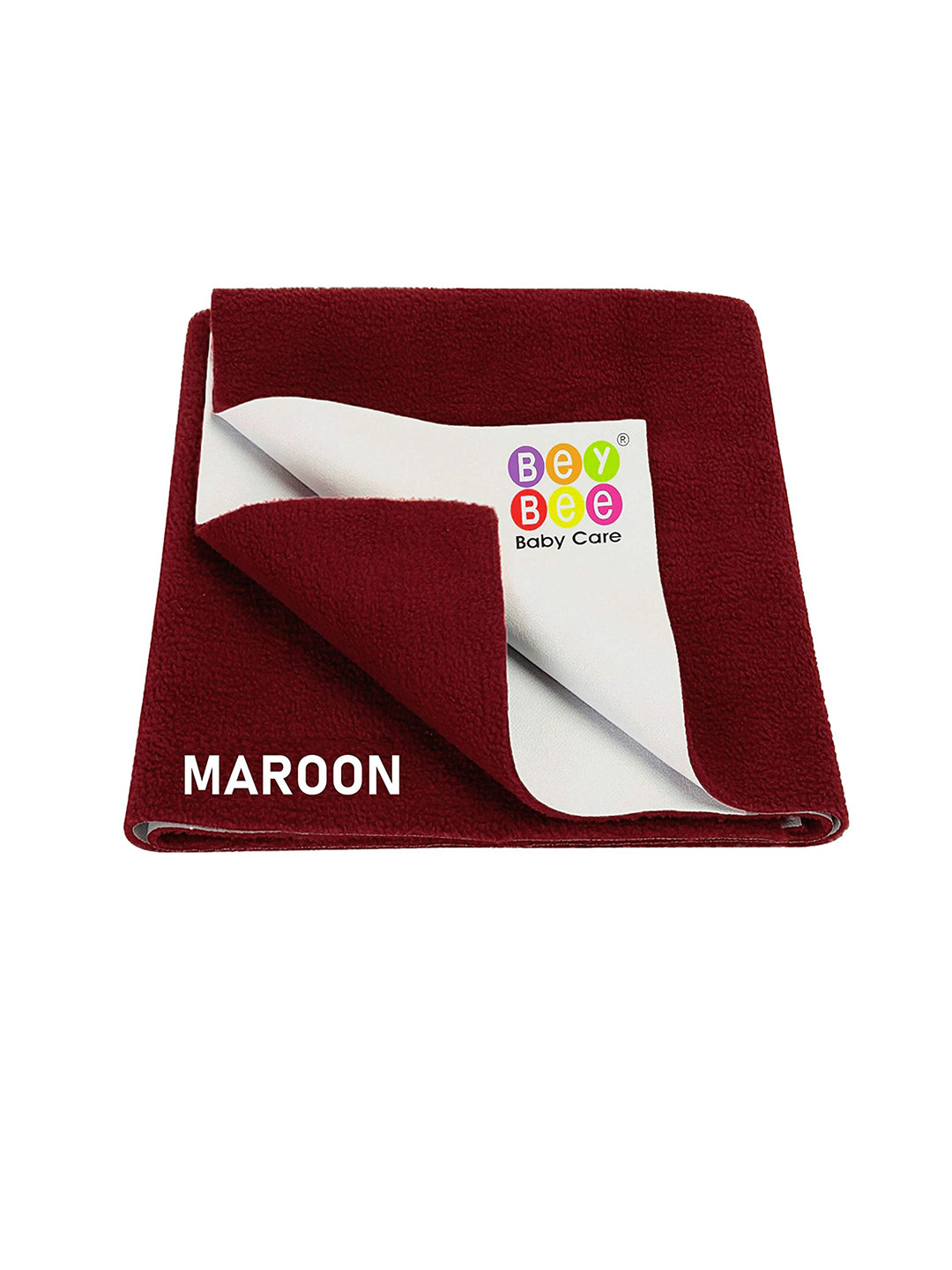BeyBee Kids Maroon Cotton Mattress Protector