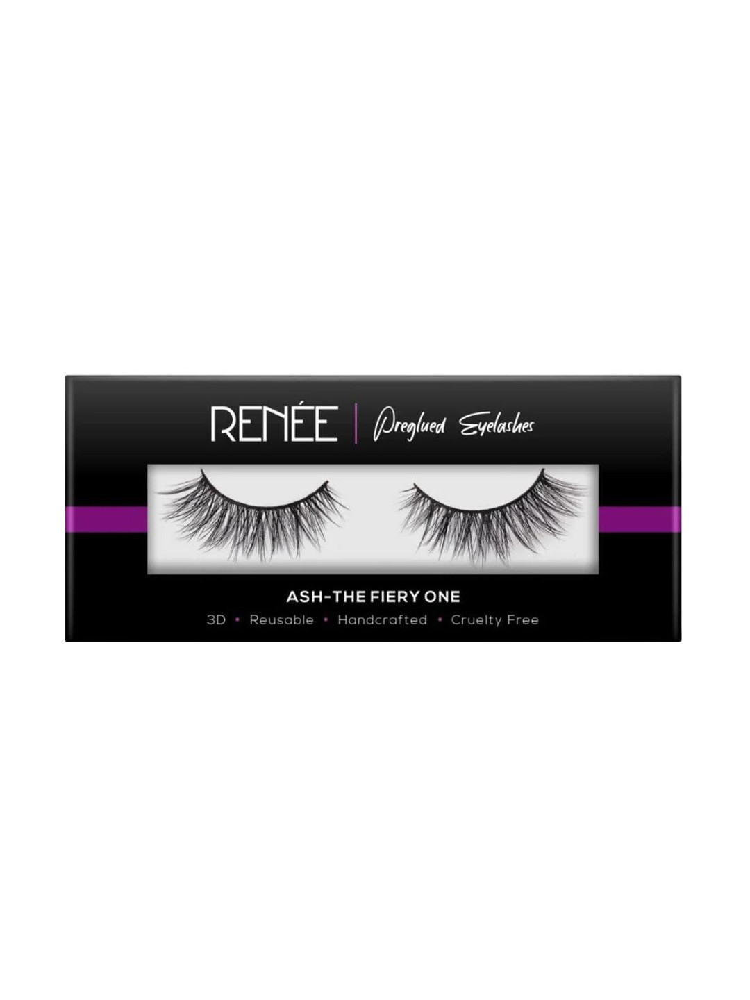 Renee Ash-The Fiery One Reusable & Handcrafted False Eyelashes - Black