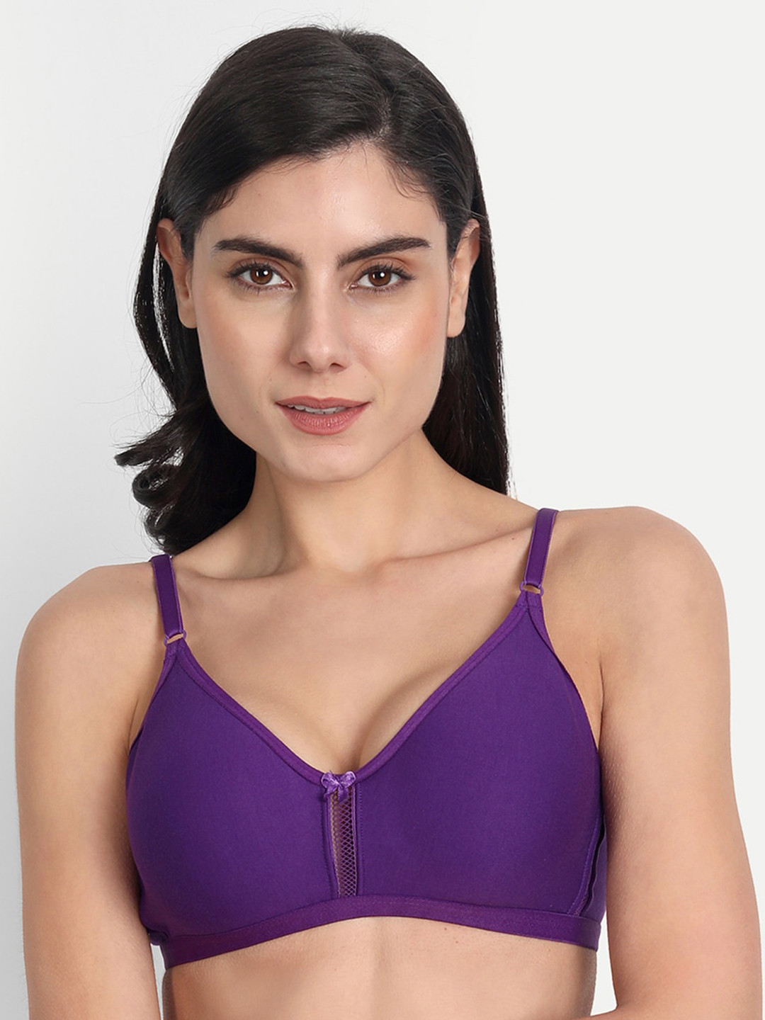 Aimly Full Coverage Non-Padded All Day Comfort Dry-Fit Seamless Cotton T-Shirt Bra