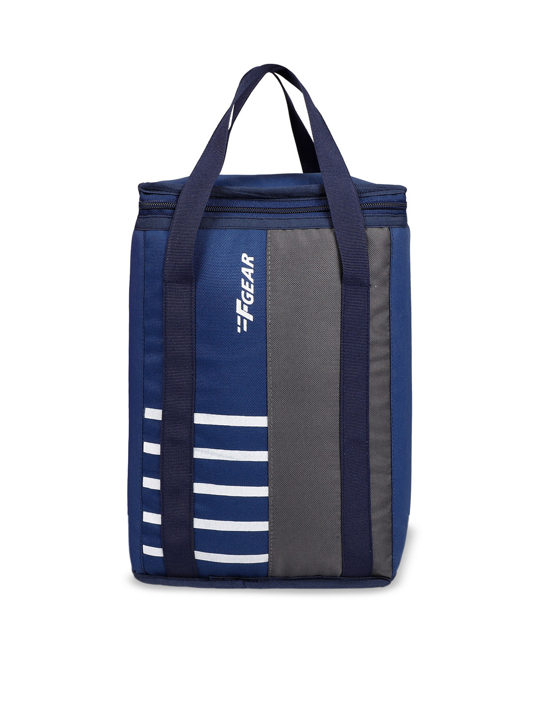 F Gear Grey & Navy Blue Colourblocked Lunch Bag