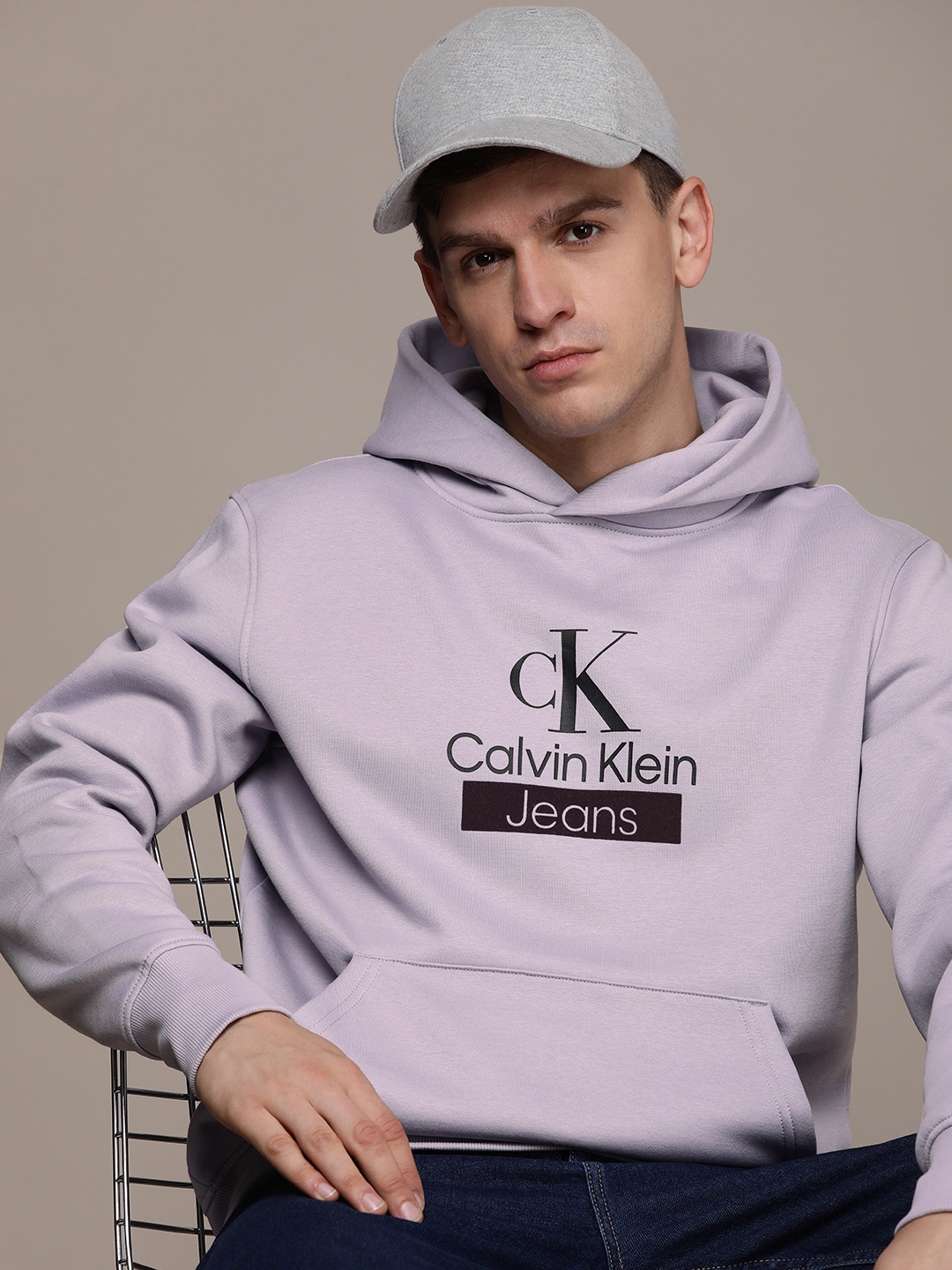 Calvin Klein Jeans Pure Cotton Hooded Sweatshirt (XL) by Myntra