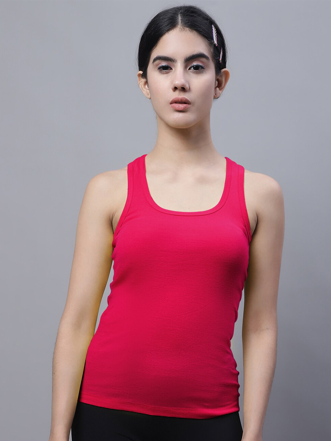 FBAR Scoop Neck Bio-Wash Pure Cotton Tank Top