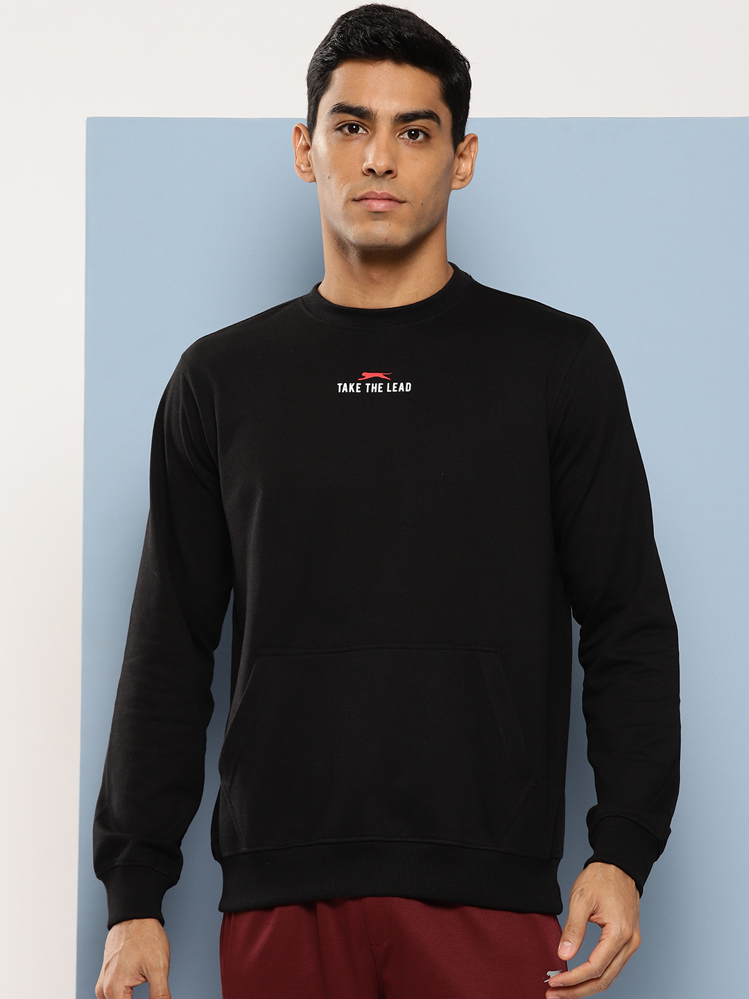 Slazenger Solid Minimal Typography Print Sweatshirt