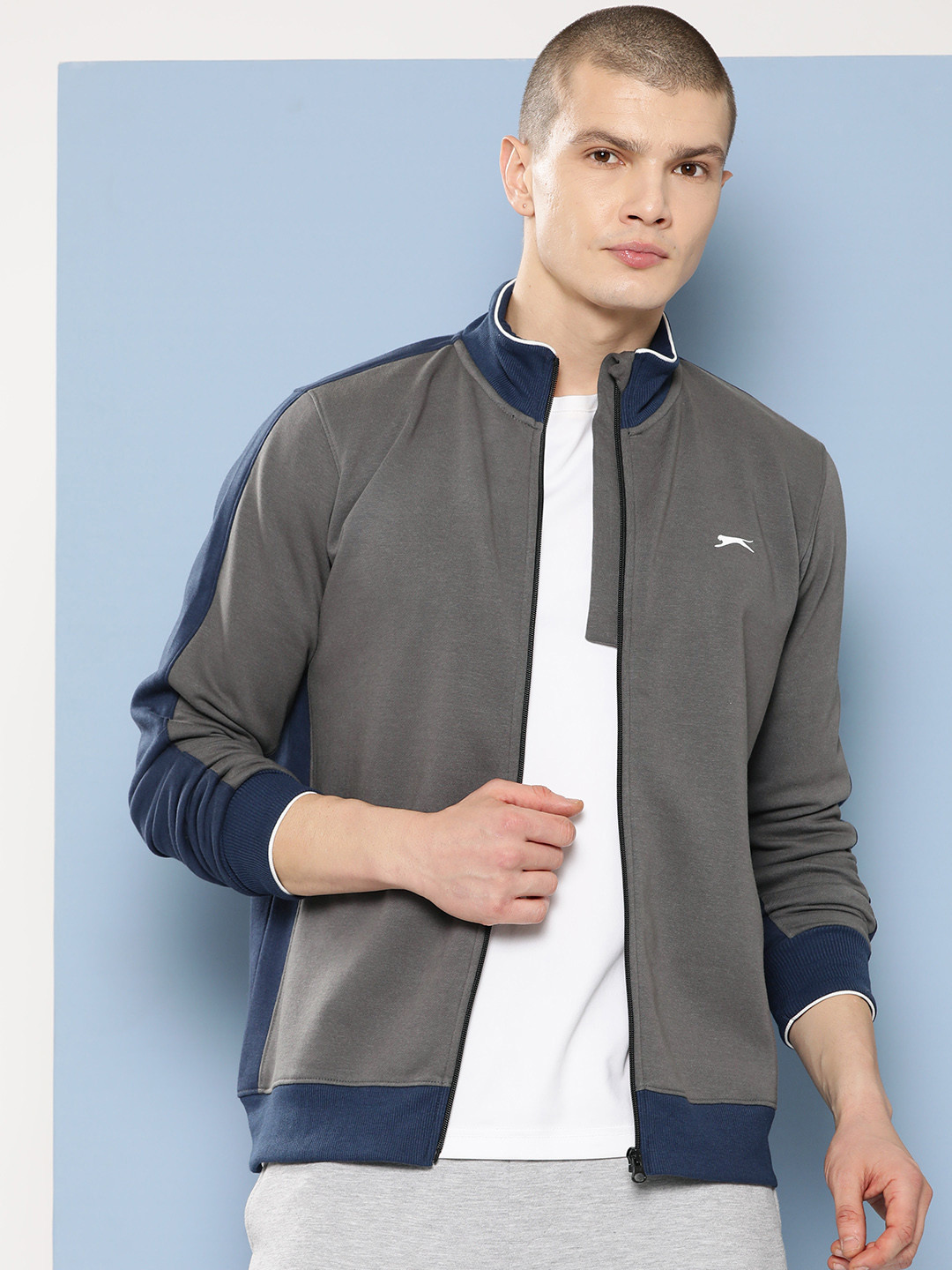 Slazenger Colourblocked Front-Open Sweatshirt