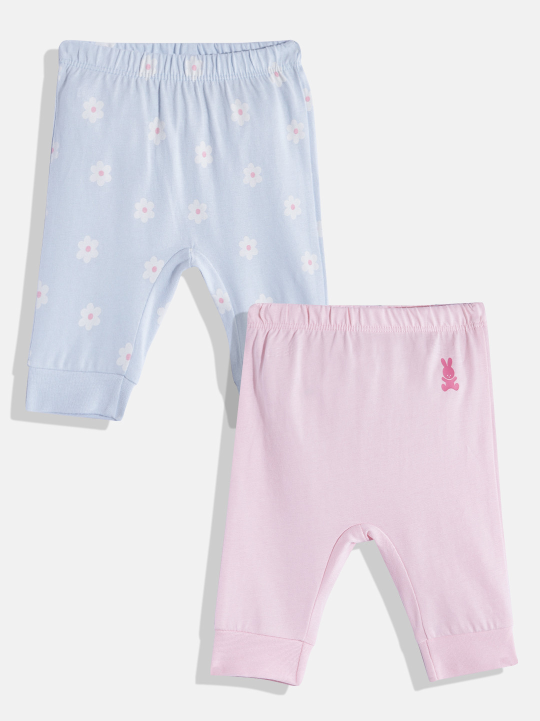 United Colors of Benetton Girls Set of 2 Pure Cotton Leggings