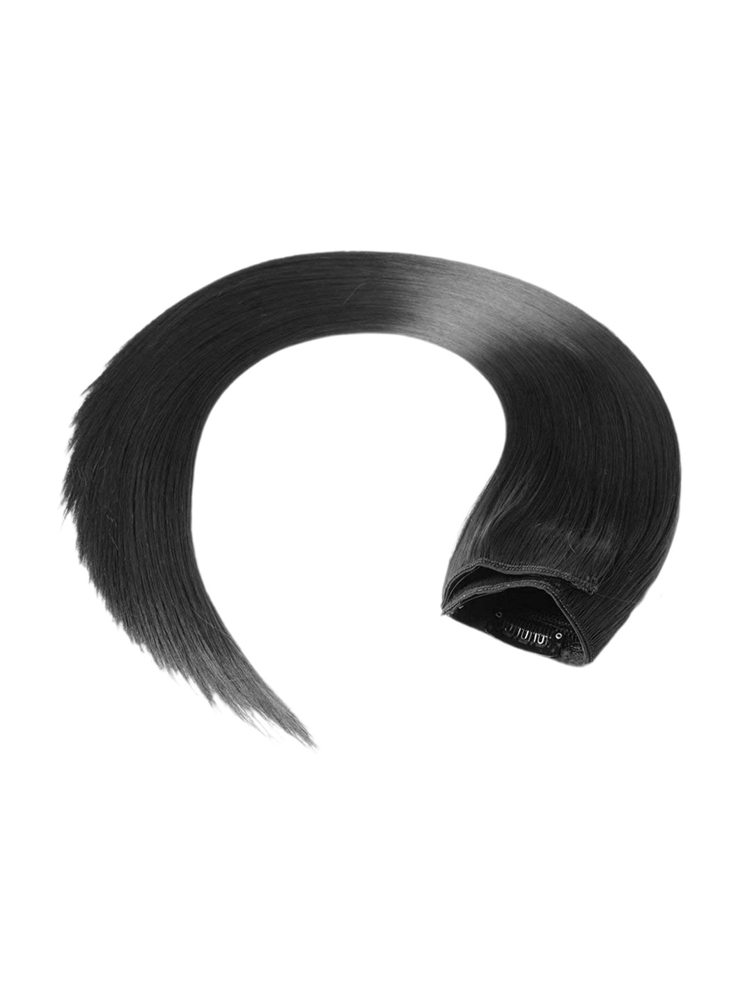 CHANDERKASH 24 Inch Synthetic Fibre Straight 5 Clips Hair Extensions - Black