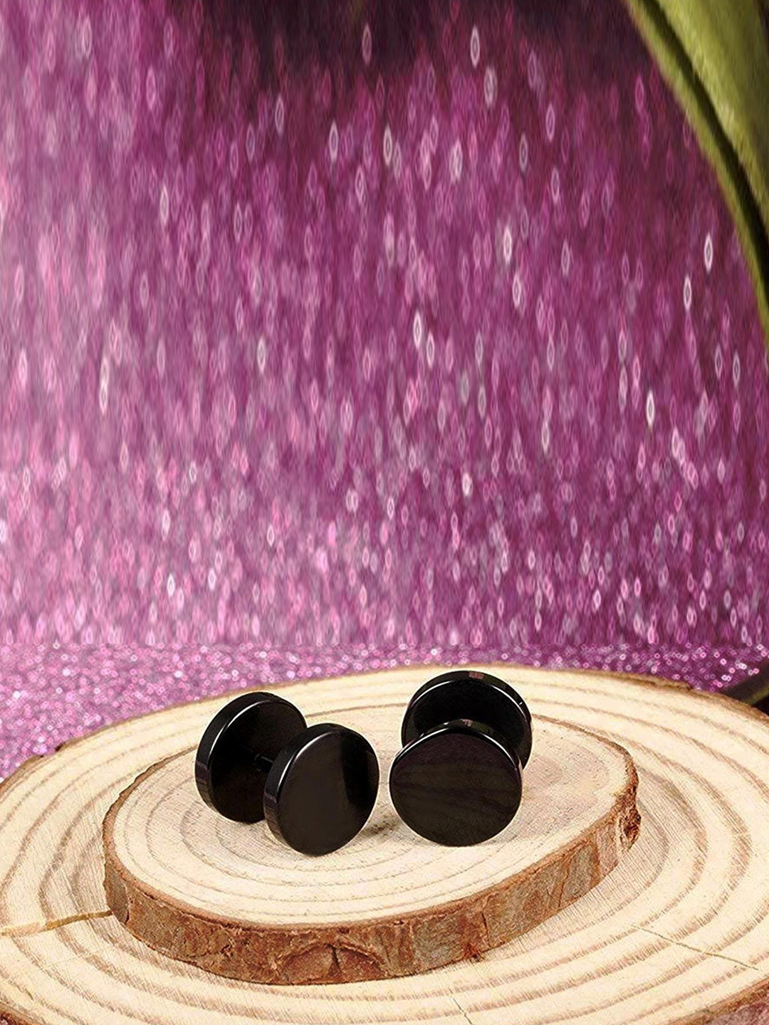 MEENAZ Men Set Of 3 Silver-Plated Studs Earrings
