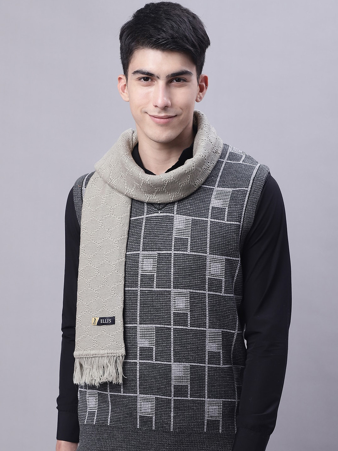 ELLIS Woven Design Acrylic Muffler