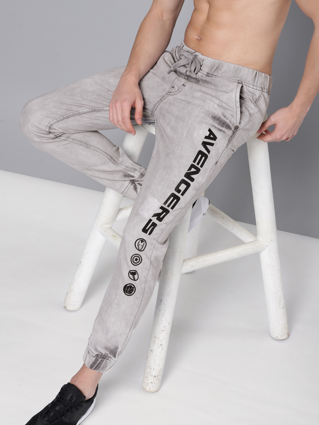 Buy Kook N Keech Marvel Men Grey Jogger 