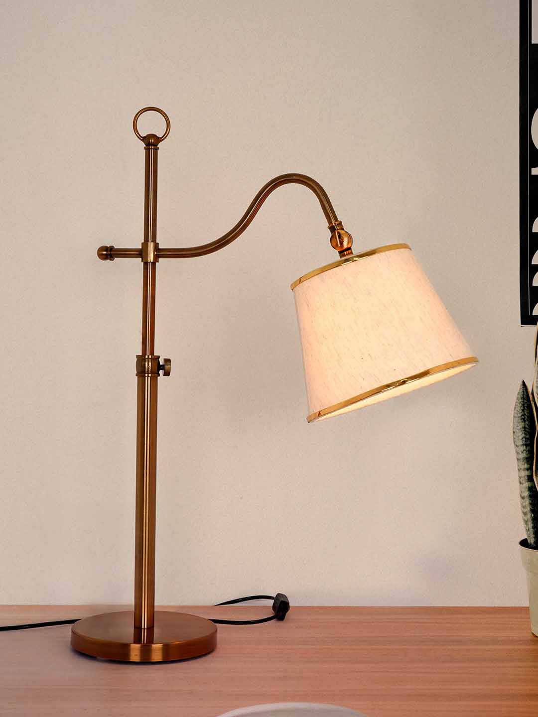 Fos Lighting White European-Styled Adjustable Steel Table Lamp