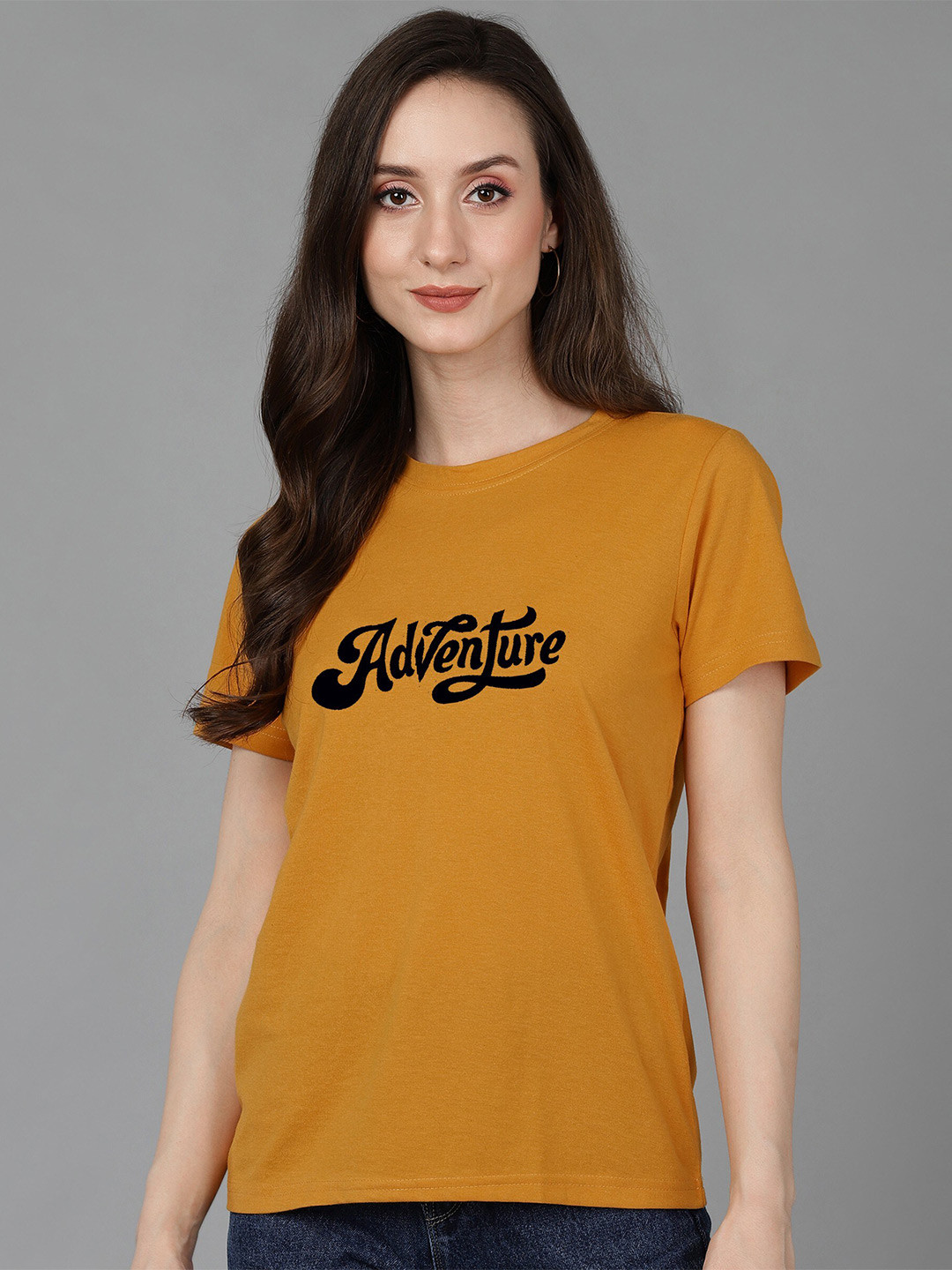 Adyavastram Typography Printed Cotton T-Shirt
