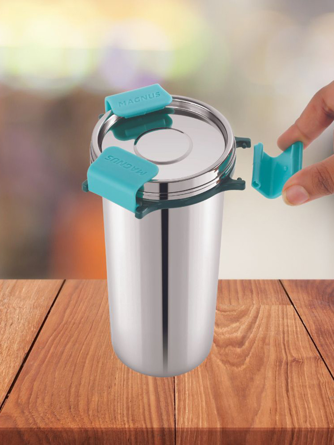 MAGNUS Blue Stainless Steel Tumbler With Lid 350 ml