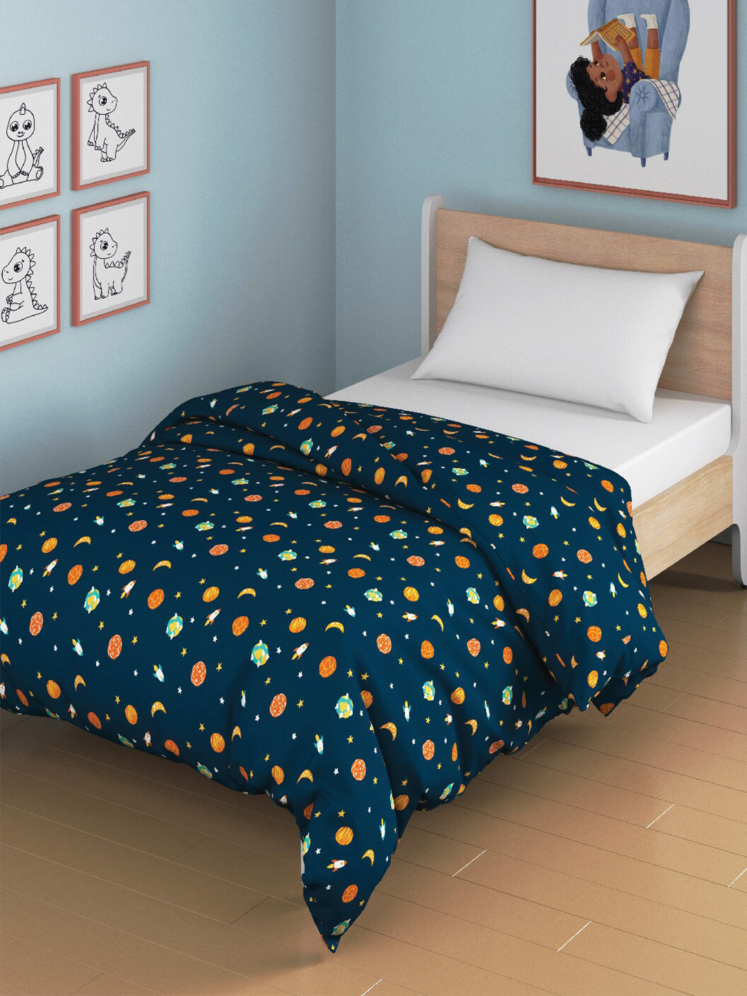 Smartsters Blue & Red Mild Winter 110 GSM Single Bed Dohar