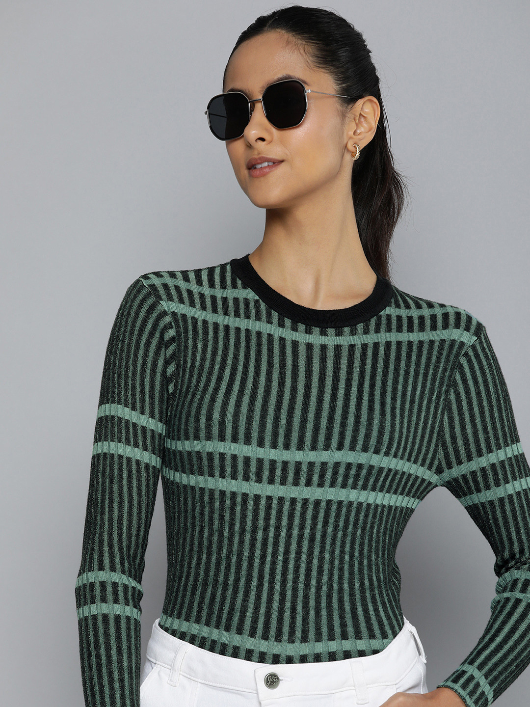 Levis Striped Ribbed Top
