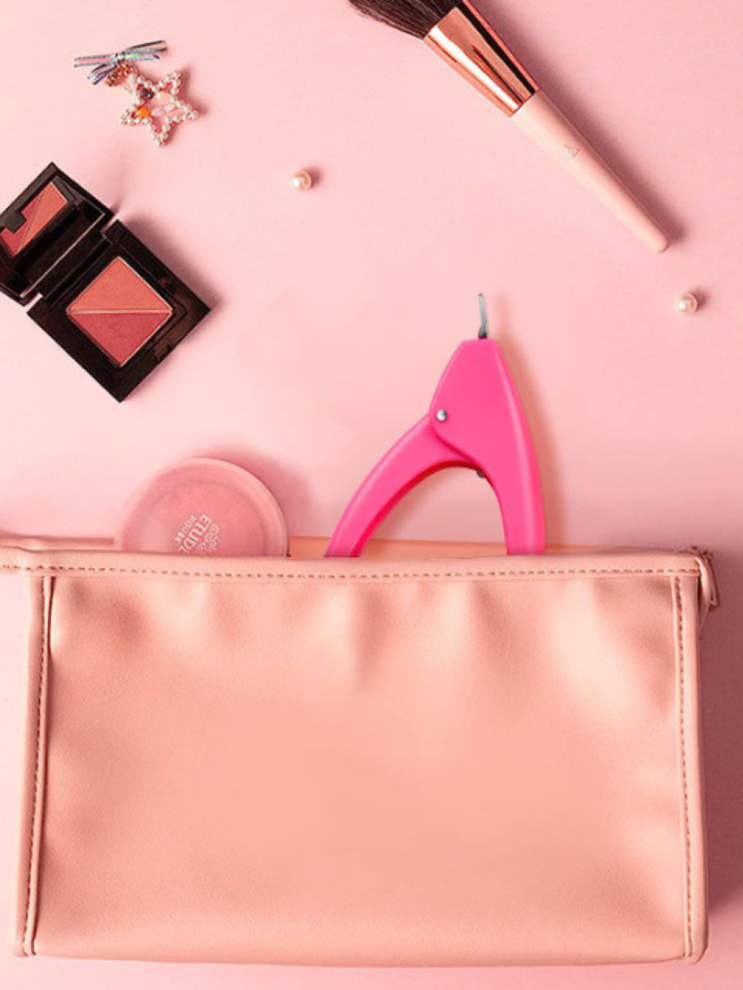 FEELHIGH Durable Stainless Steel Nail Triple Cutter - Pink