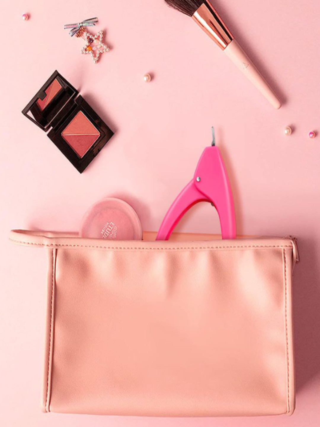 FEELHIGH Acrylic False Nails Tip Cutter Nail Trimmer - Pink