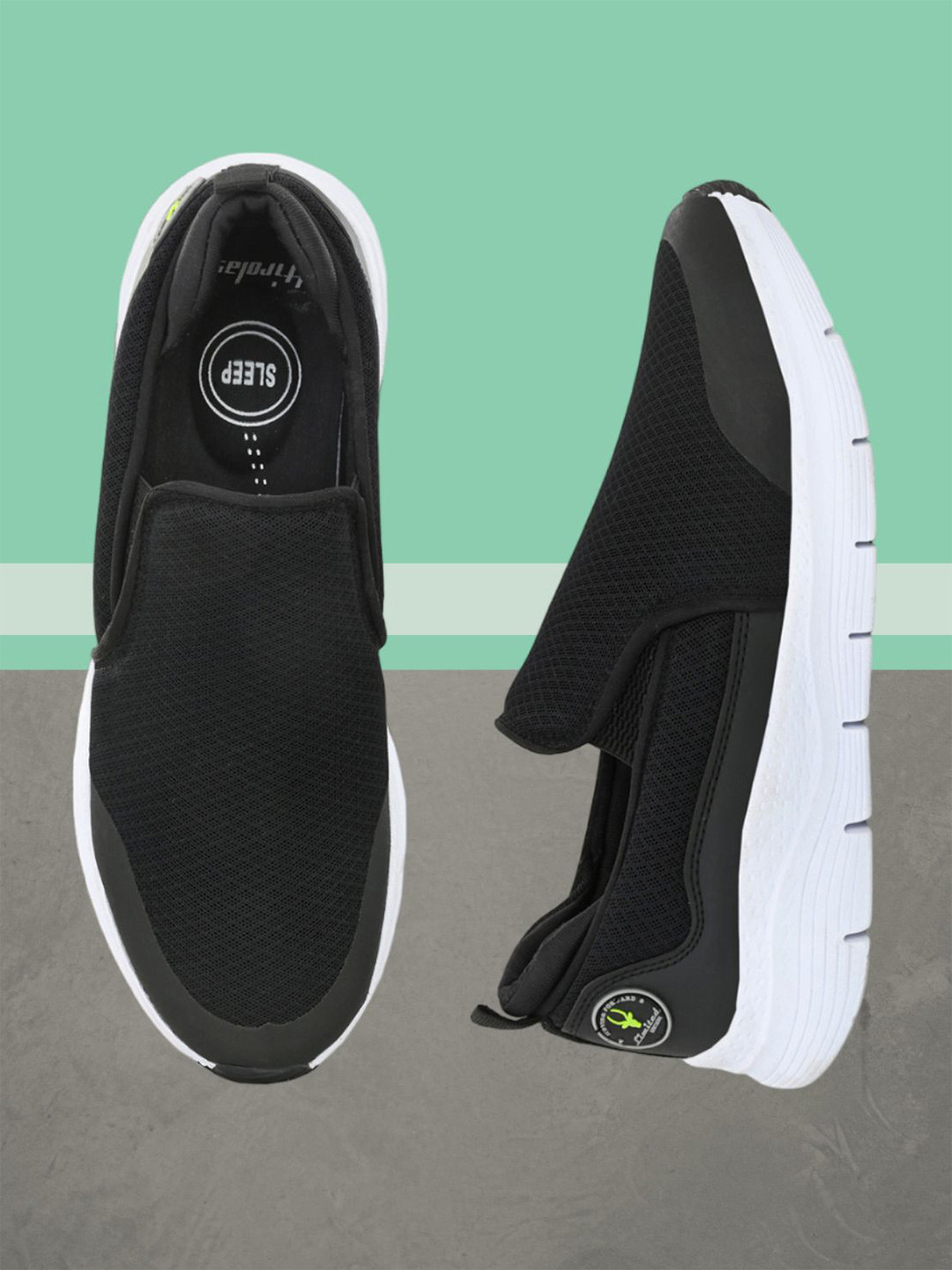 HIROLAS Men Mesh Shock Absorbing Slip-On Walking Shoes