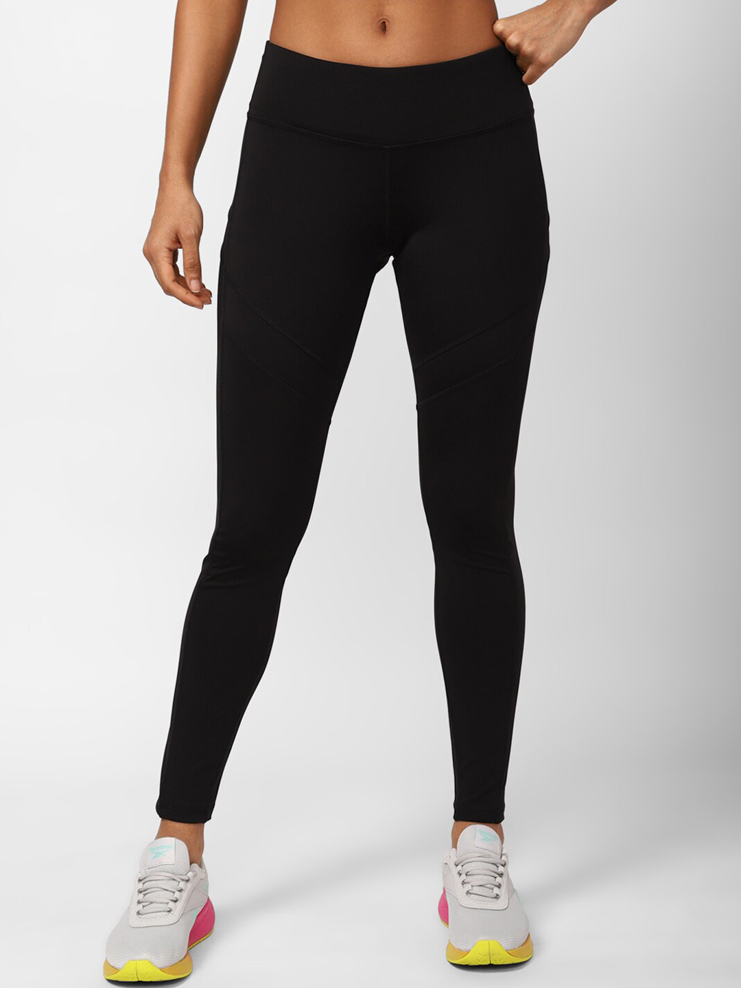 Reebok Women Training WOR Mesh Brand Logo Printed Tights