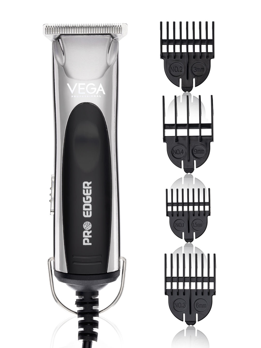 VEGA PROFESSIONAL VPVHT-02 Pro Edger Hair Trimmer - Silver Toned & Black
