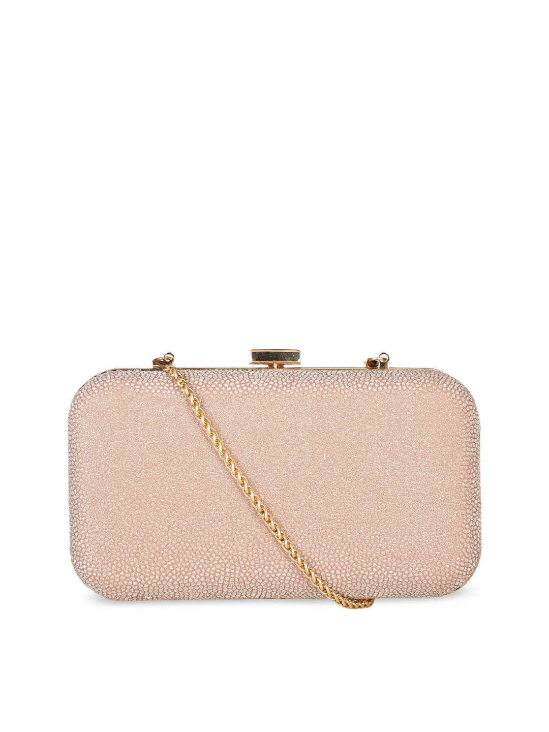 Marie Claire Pink Textured Leather Structured Sling Bag