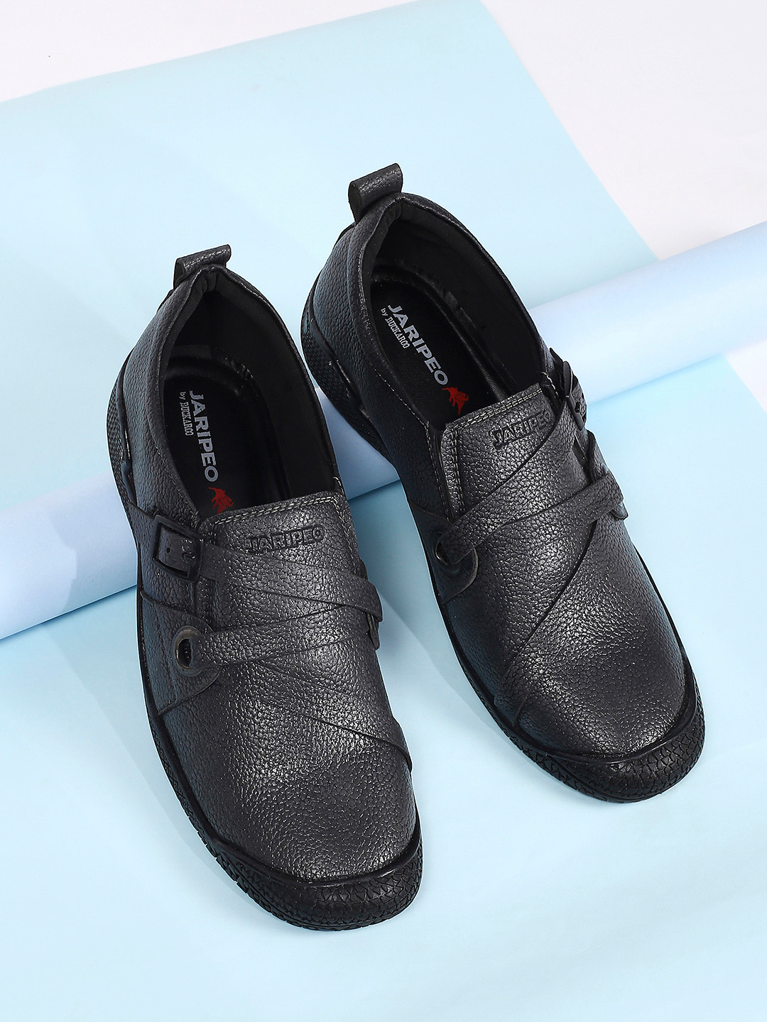 Buckaroo Men Harte Textured Leather Monks