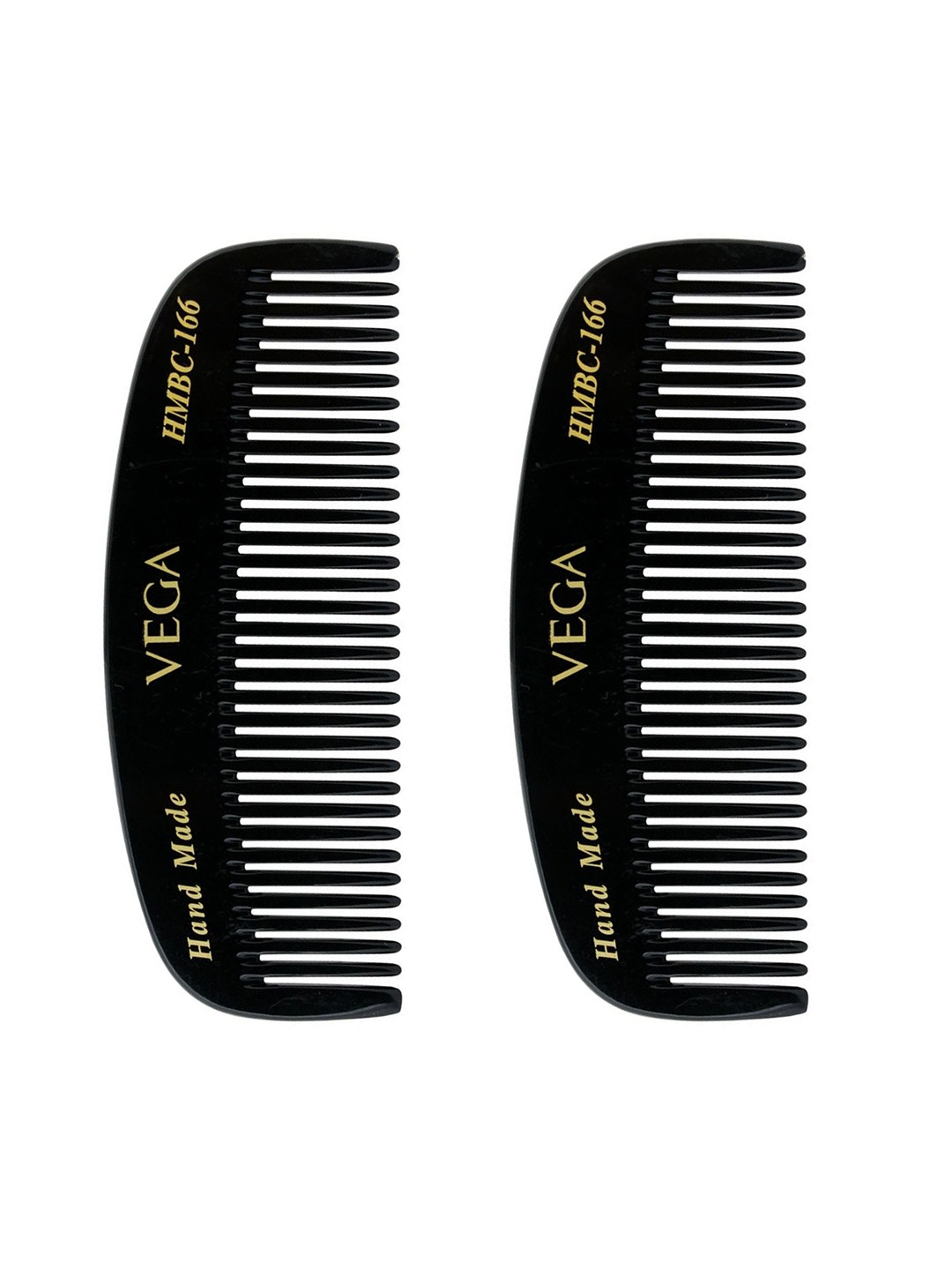 VEGA Men Set of 2 Beard Comb - Black - VC2HMBC-166